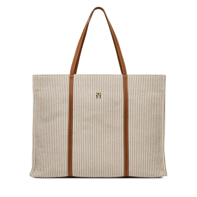Torebka Tommy Hilfiger Th Premium Beach Le Tote - Beżowy