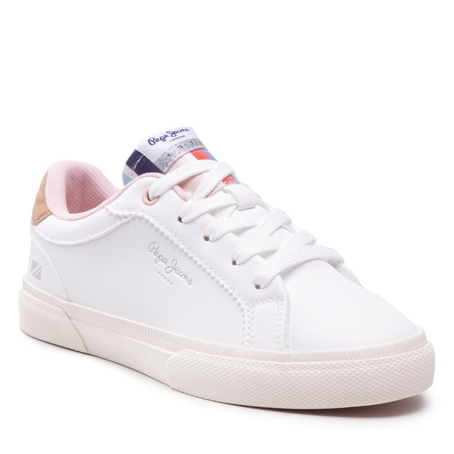 Pepe Jeans Sneakersy Pepe Jeans Kenton Classic Girl PGS30534 White 800