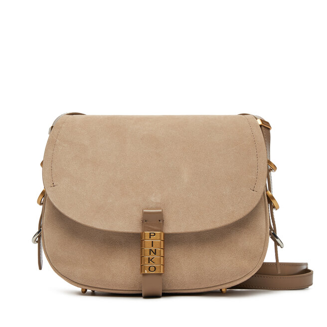 Torebka PINKO Saddle Classic PE 25 PLTT 103830 - Beżowy