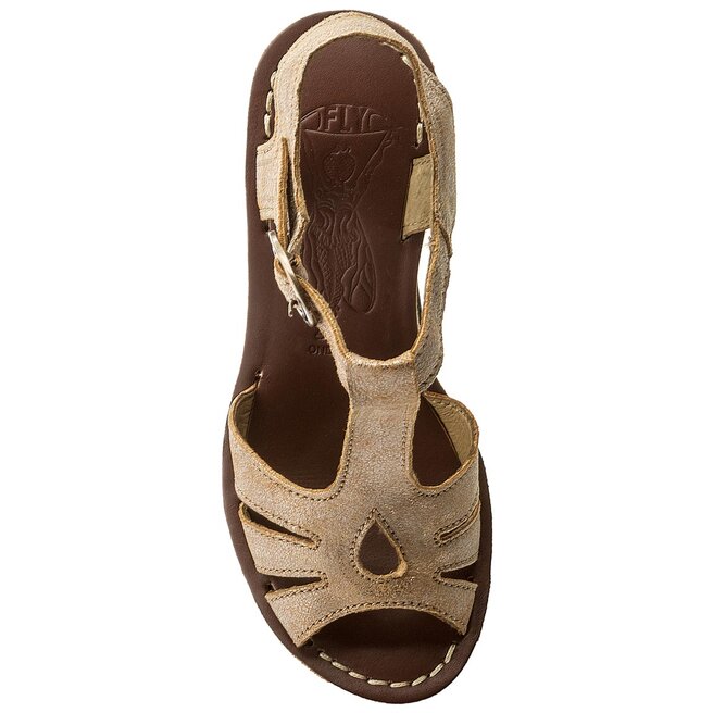 Fly london gold sandals sale