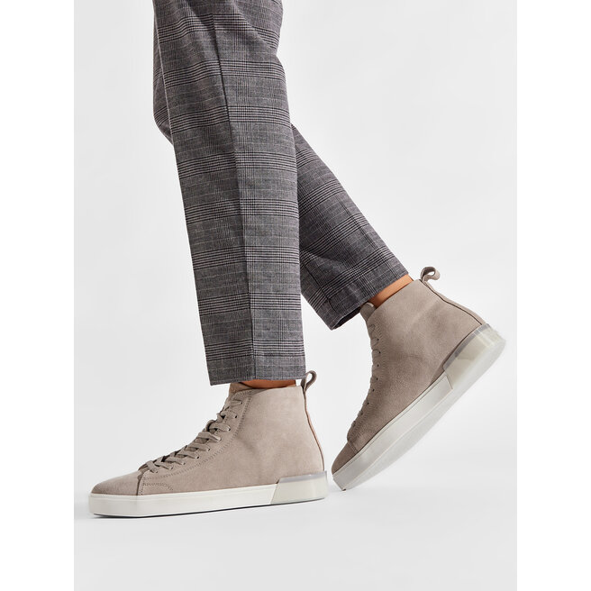 Calvin Klein Сникърси Calvin Klein High Top Lace Up Sue HM0HM00756 Shadow Beige AF5