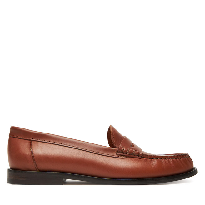 Mokasyny Polo Ralph Lauren Calfskin Penny Loafer - Brązowy