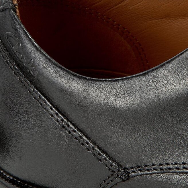 Halbschuhe Clarks Glenrise Walk 261077557 Black Leather eschuhe