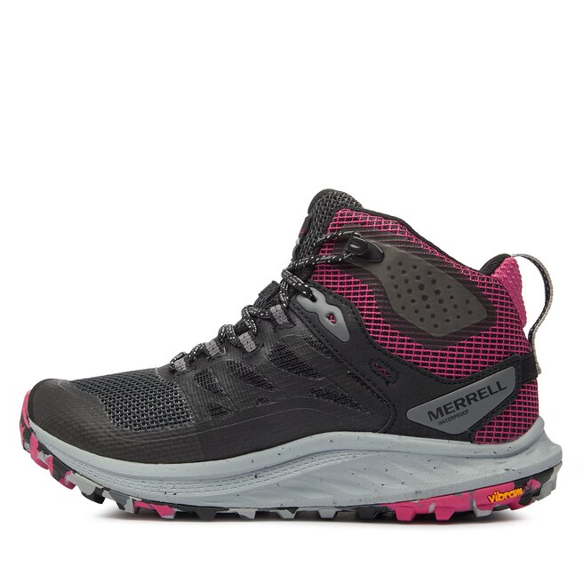 Merrell Bakancs Merrell Antora 3 Mid Wp J067582 Black/Fuchsia