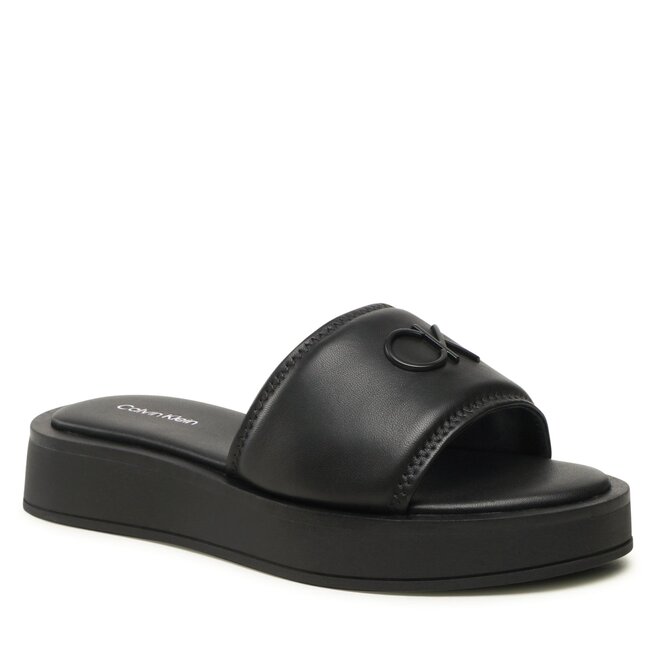 Șlapi Calvin Klein Dress Flatform W/Hw HW0HW01487 Ck Black BEH BEH imagine noua gjx.ro