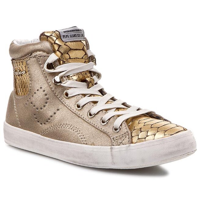 Sneakers Jeans Clinton Snake PLS30229 Metallic Gold 099 • Www.zapatos.es