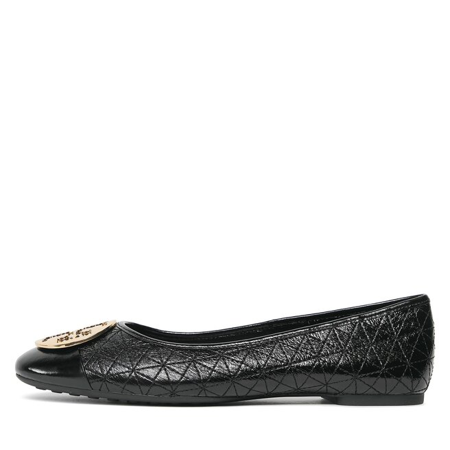 Tory Burch Baleríny Tory Burch Claire Quilted Ballet 150824 Perfect Black / Silver / Gold 001