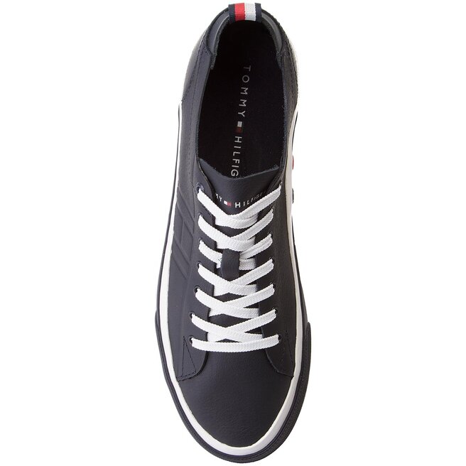 Tommy hilfiger unlined low cut leather sneaker 2025