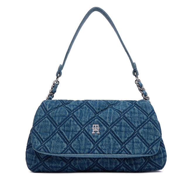 Torebka Tommy Hilfiger Th Feminine Shoulder Bag Denim AW0AW18865 Niebieski -