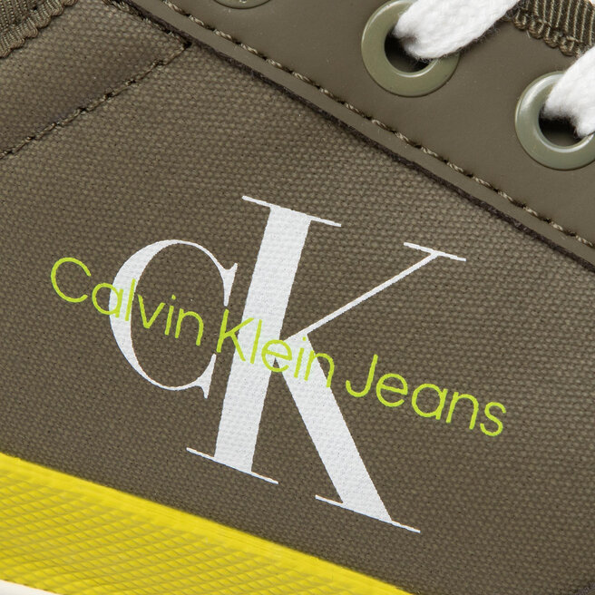 Calvin Klein Jeans Sneakers Calvin Klein Jeans Skater Vulcanized Laceup Rcotton YM0YM00414 Burnt Olive LB6