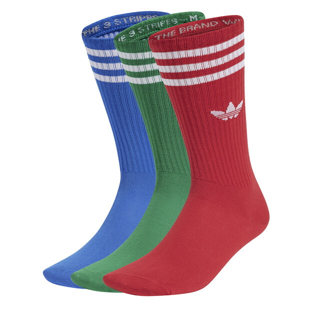 Zestaw 3 par wysokich skarpet unisex adidas High Crew - Kolorowy