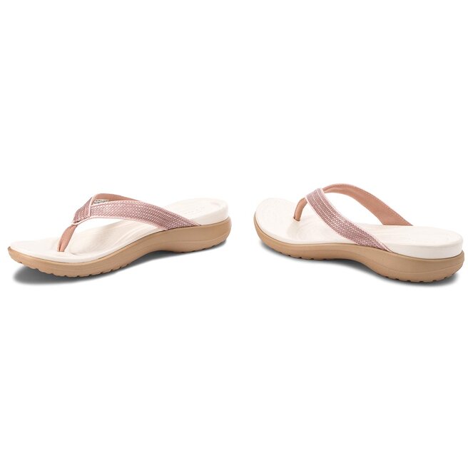 Chanclas Crocs Capri V Sequin W 204311 Rose Gold zapatos.es