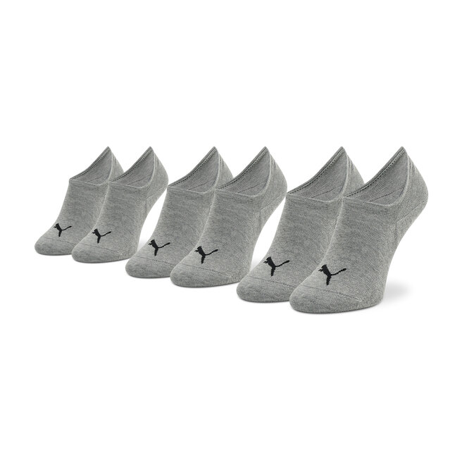 Set 2 perechi de șosete scurte unisex Puma 907981 03 Middle Grey Melange