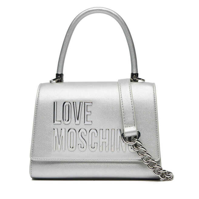 Torebka LOVE MOSCHINO - Srebrny