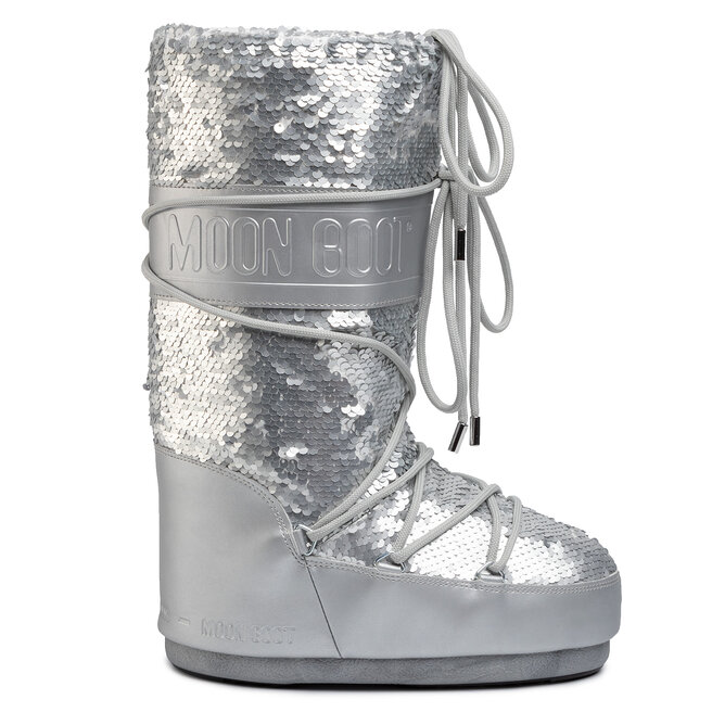 Śniegowce Moon Boot Classic Disco Plus 140253001 Srebrny