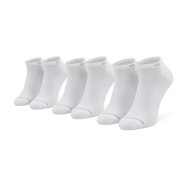 Set de 3 perechi de șosete medii pentru bărbați Calvin Klein 701218718 White 002 002 imagine noua