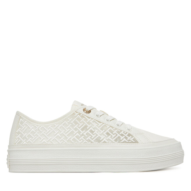 Sneakersy Tommy Hilfiger Vulc Embroidered Sneaker - Biały