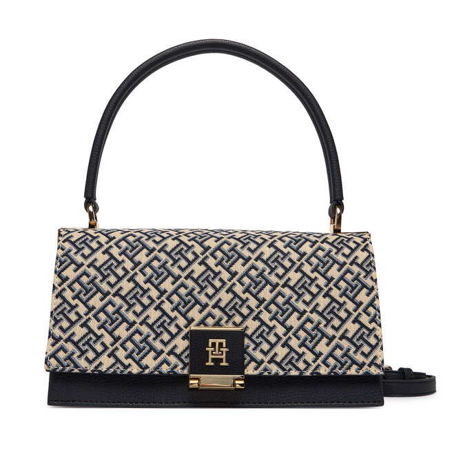 Torebka Tommy Hilfiger Th Her Med Crossover Jacqu AW0AW18638 Granatowy -