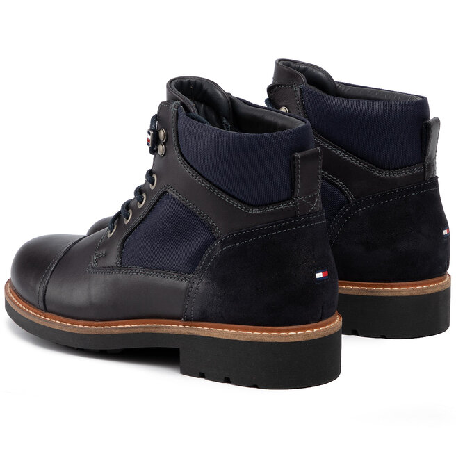 Tommy Hilfiger Ghete Tommy Hilfiger Active Material Mix Boot FM0FM02426 Midnight 403