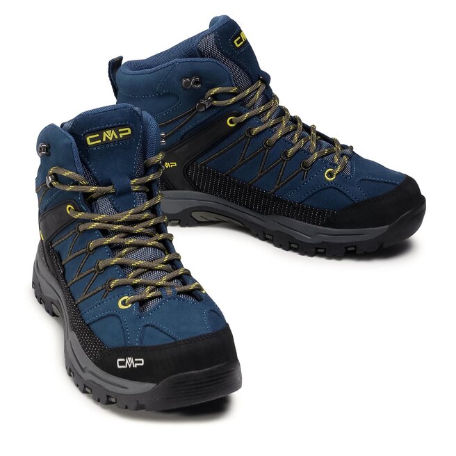 CMP Trekingová obuv CMP Kids Rigel Mid Trekking Shoe Wp 3Q12944J Blue Ink/Yellow
