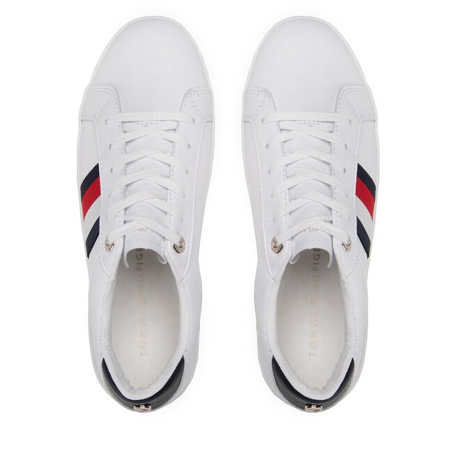 Tommy Hilfiger Сникърси Tommy Hilfiger Th Webbing Flatform Cupsole FW0FW06731 White YBR