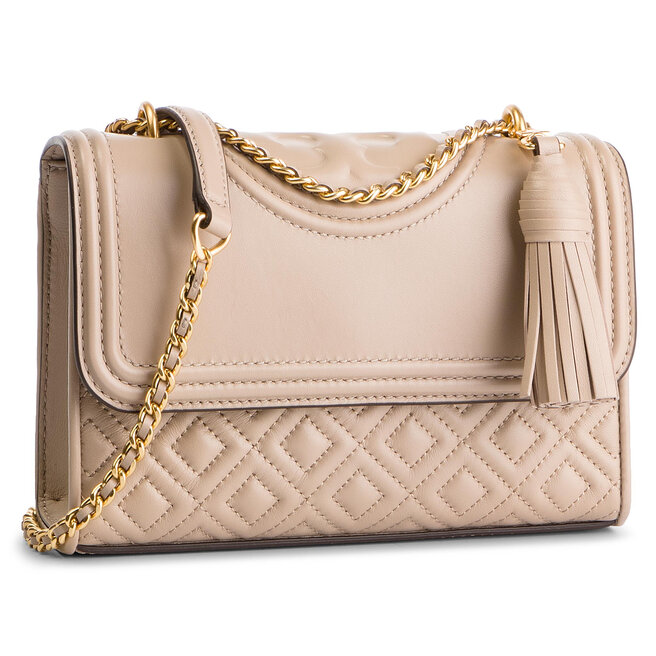 Tory Burch Fleming Small Convertible Shoulder Bag - Light Taupe