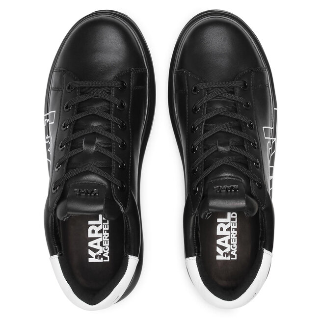 KARL LAGERFELD Sneakersy KARL LAGERFELD KL52523 Black Lthr/Mono