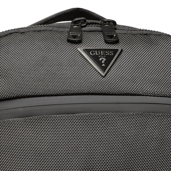 Zaino GUESS Voyager - Borsa Uomo In Nylon Balistico Idrorepellente, Con Logo Triangle In Metallo - Per Ufficio E Viaggi