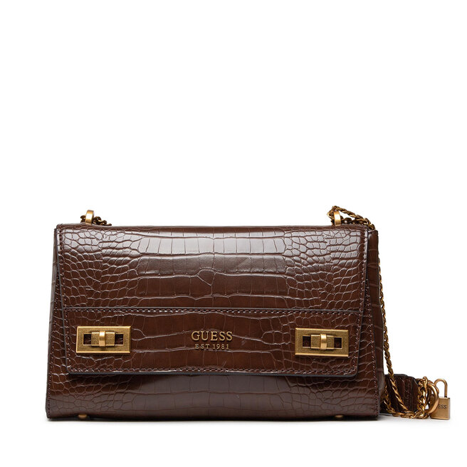 Geantă Guess Katey Croc (CB) HWCB84 94190 BROWN (CB) imagine noua 2022