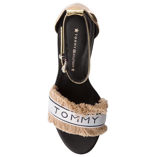 Tommy hilfiger mirror metallic shop heeled sandal