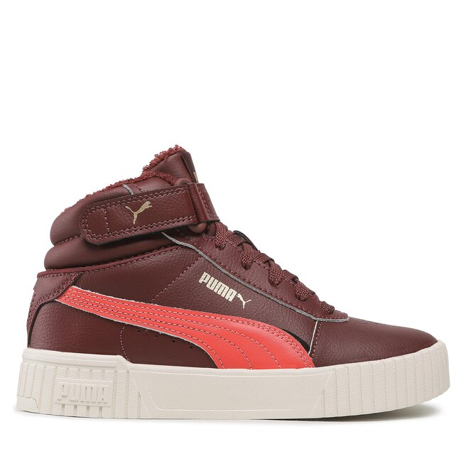 Sneakersy Puma Carina 2.0 Mid Wtr Jr - 02 Bordowy
