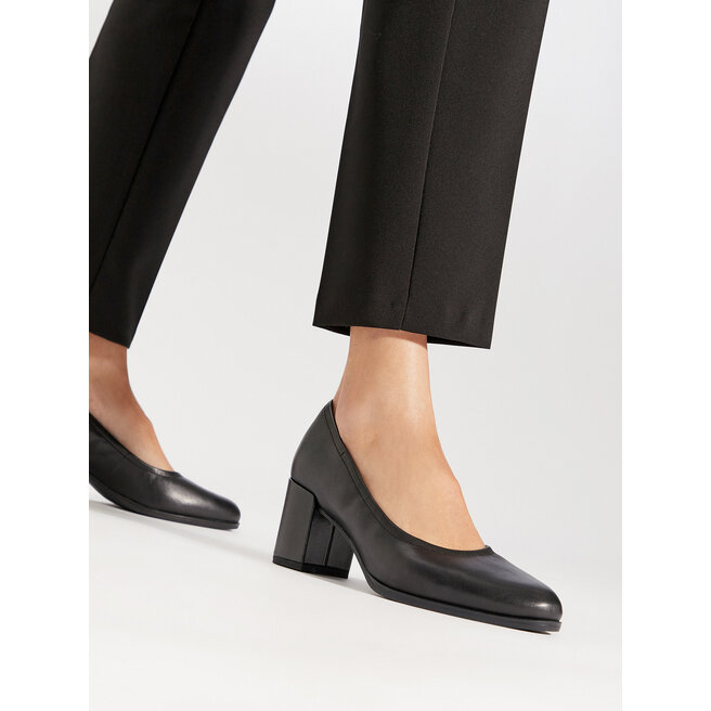 Czółenka Clarks Freva 55 Court 261709644 Czarny - kobiece