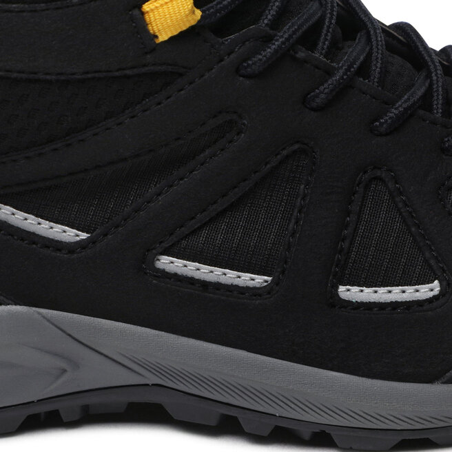 Jack Wolfskin Trekkingschuhe Jack Wolfskin Woodland 2 Texapore Mid M 4051261 6055 Black/Burly Yellow Xt