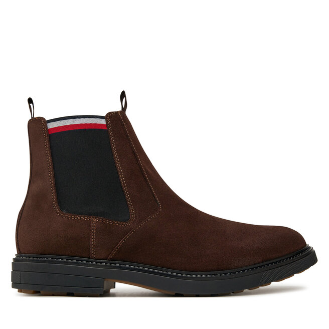 Sztyblety Tommy Hilfiger Outdoor Suede Chelsea - Brązowy