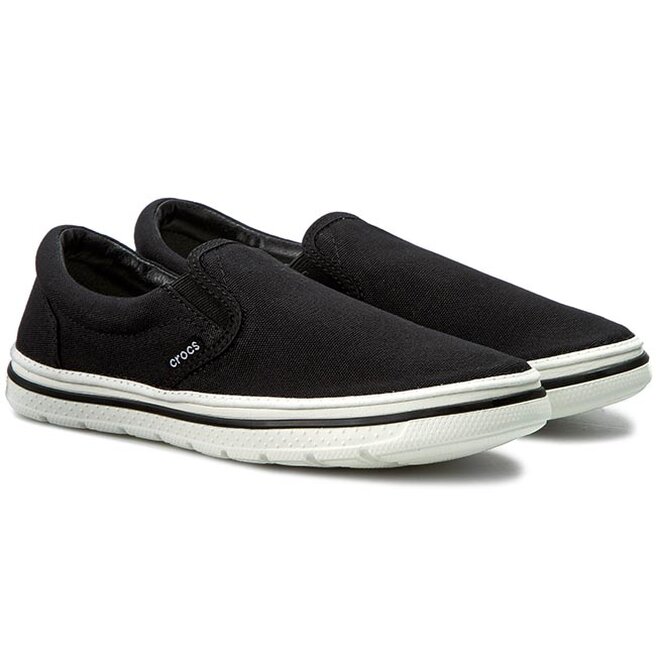 crocs black slip on