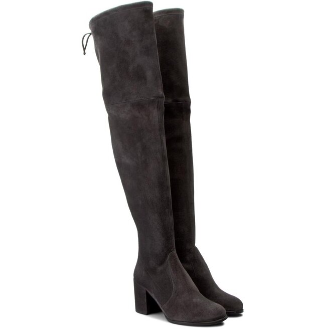 Stivali sopra il ginocchio Stuart Weitzman Tieland Slate Suede