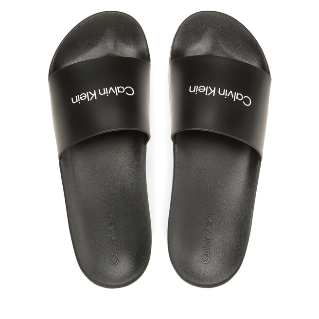 Calvin Klein Șlapi Calvin Klein Chuncky Pool Slide Rub HM0HM01063 Ck Black BEH