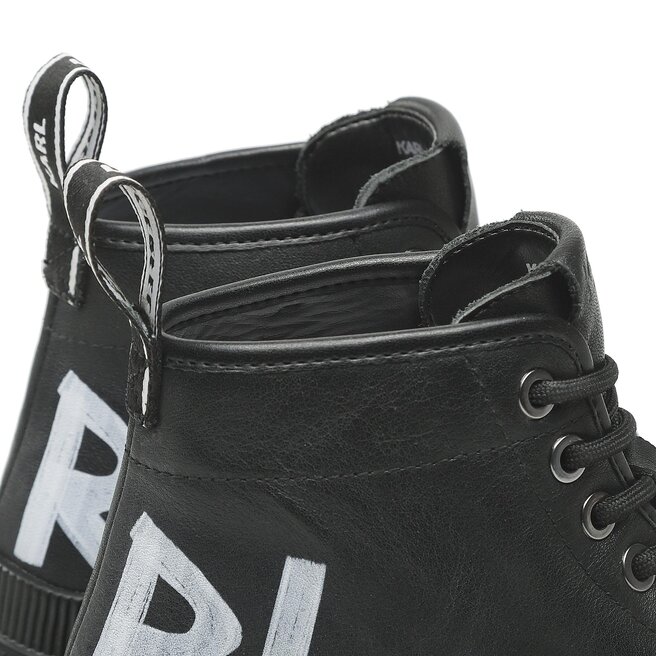 KARL LAGERFELD Polokozačky KARL LAGERFELD KL43520 Black Lthr/Mono