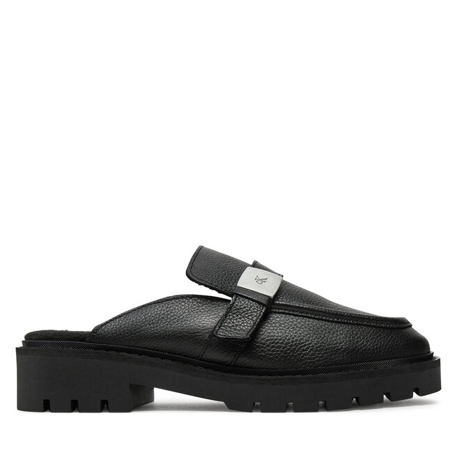 Klapki Calvin Klein Jeans Flatform Slipon Mg Lth - Czarny