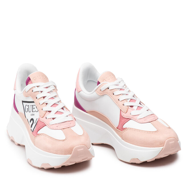 GUESS - Zapatillas blanco y rosa FL6B2LELE12 Mujer