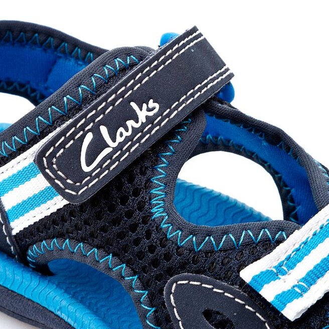 Sand ly Clarks Piranha Boy 203580146 Blue Textile eobuv.cz