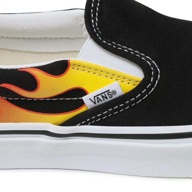 Vans Teniși Vans Classic Slip-On VN0A38F7PHN1 (Flame) Black/Black/Tr Wht