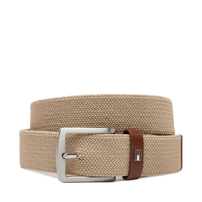 Pasek Męski Tommy Hilfiger Denton Elastic 3.5 - Beżowy