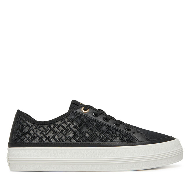 Sneakersy Tommy Hilfiger Vulc Embroidered Sneaker - Czarny