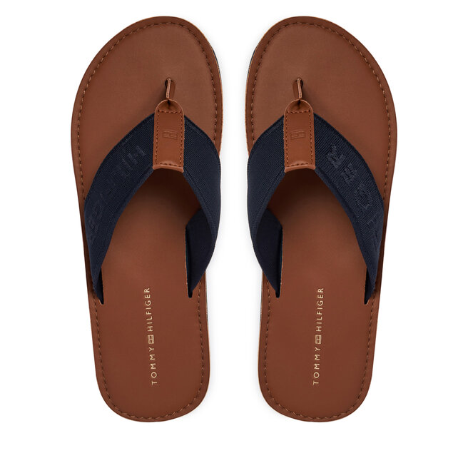 Japonki Tommy Hilfiger Jacquard Logo FM0FM05808 Granatowy -