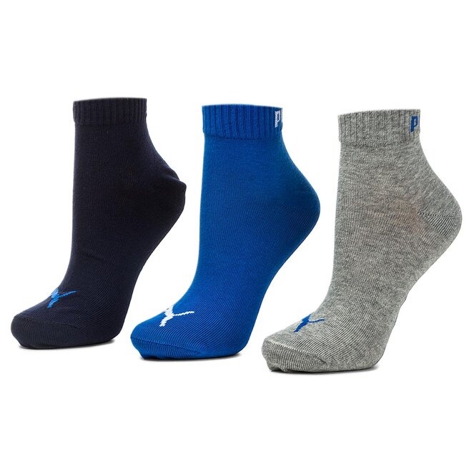 Puma 3 pár unisex bokazokni Puma 271080001 Blue/Grey Melange 277