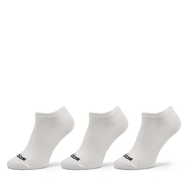 Κάλτσες σοσόνια Unisex adidas Thin Linear Low-Cut Socks 3 Pairs HT3447 white/black