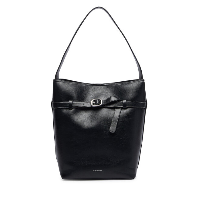 Torebka Calvin Klein Buckle Medium Bucket LV04F3551G Czarny -