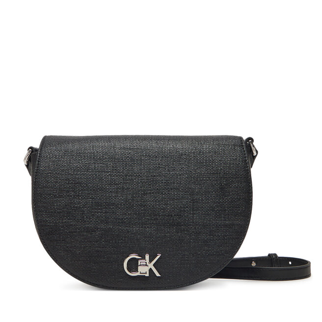 Torebka Calvin Klein Ck Hw Crossbody Saddle Bag_Tex - Czarny