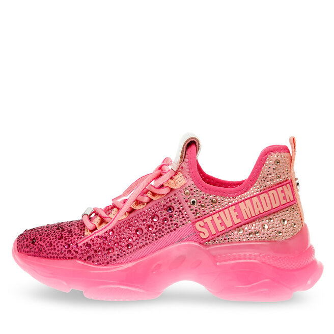 Baskets Steve Madden "Mistica" Strassées - Dégradé Fuchsia/orange - Taille 38 EU - Style Y2K Glam - Occasion Bon état